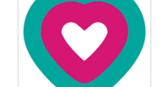 Love Newham app logo. A heart outlined in turquoise and pink,