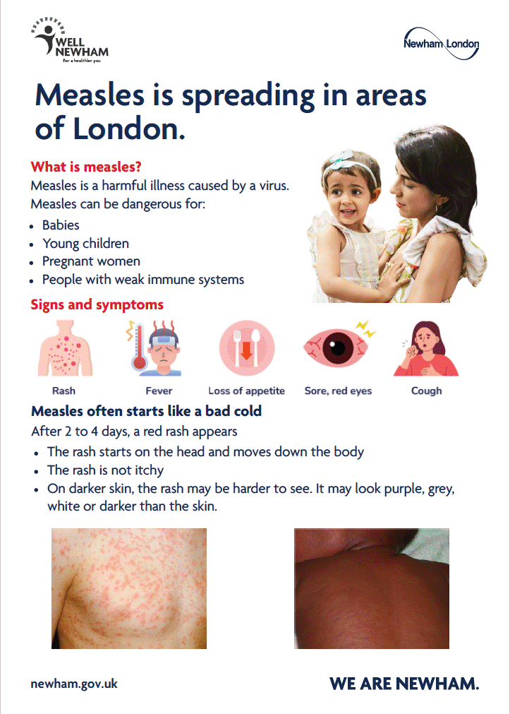 Measles information leaflet