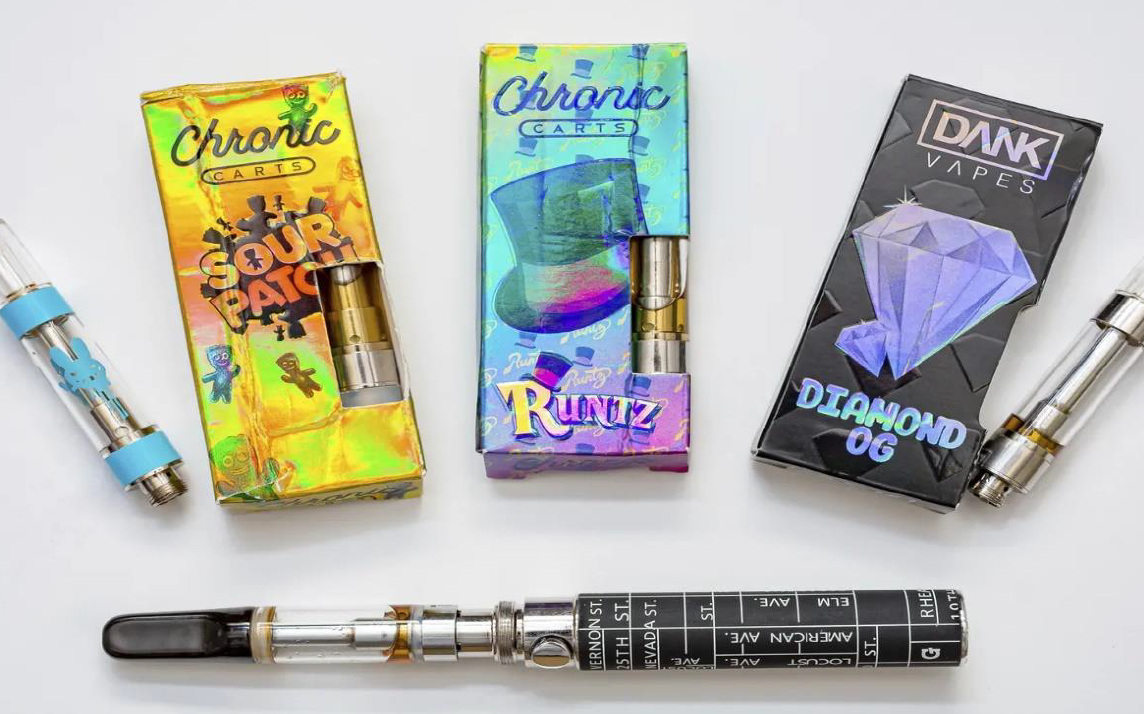 Bright and colourful unregulated vapes