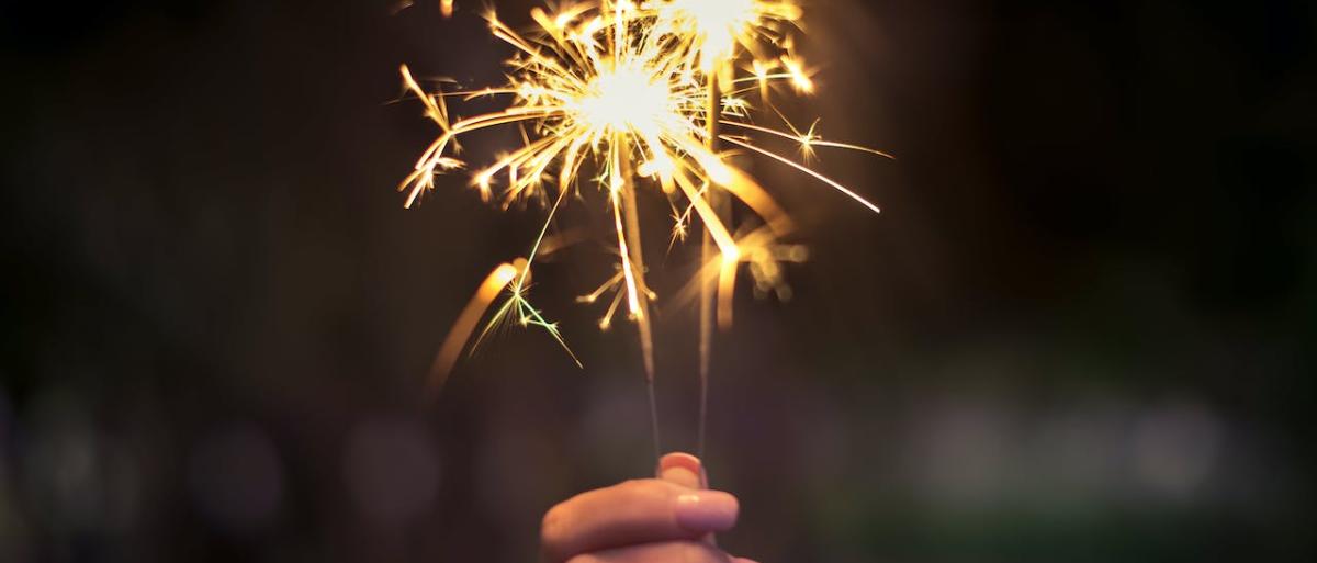 Someone holding fire works