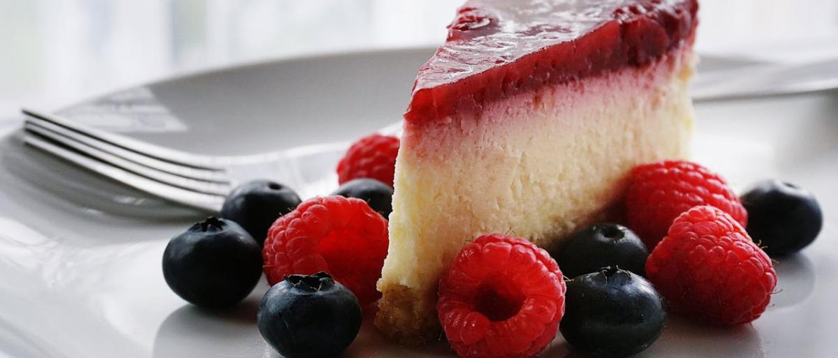 Cake and berries