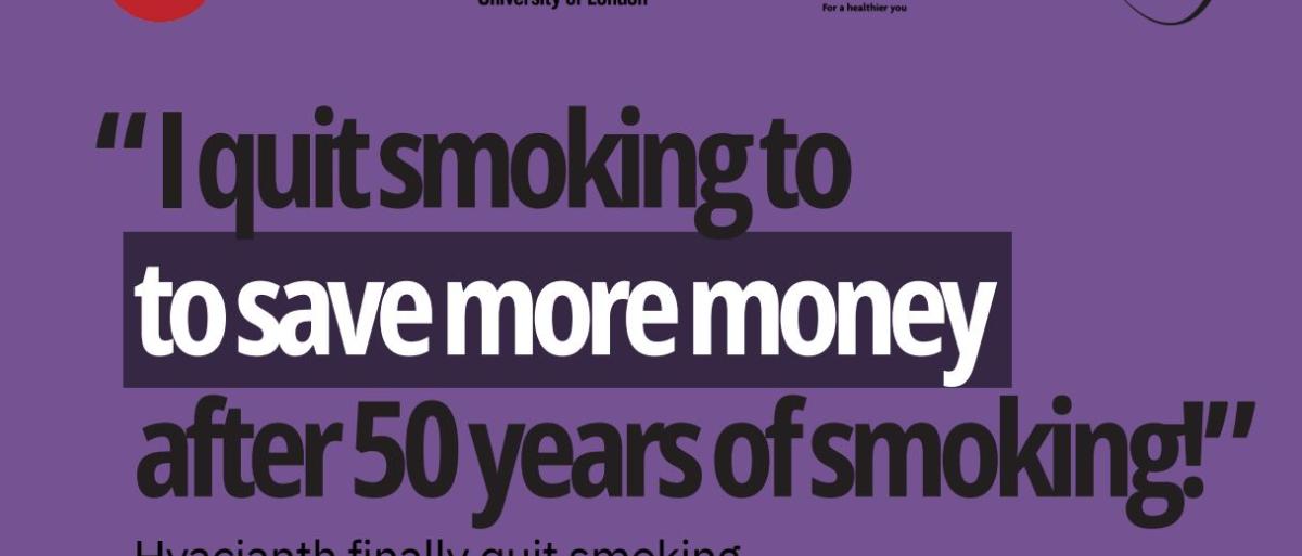 Text and picture of resident that quit smoking