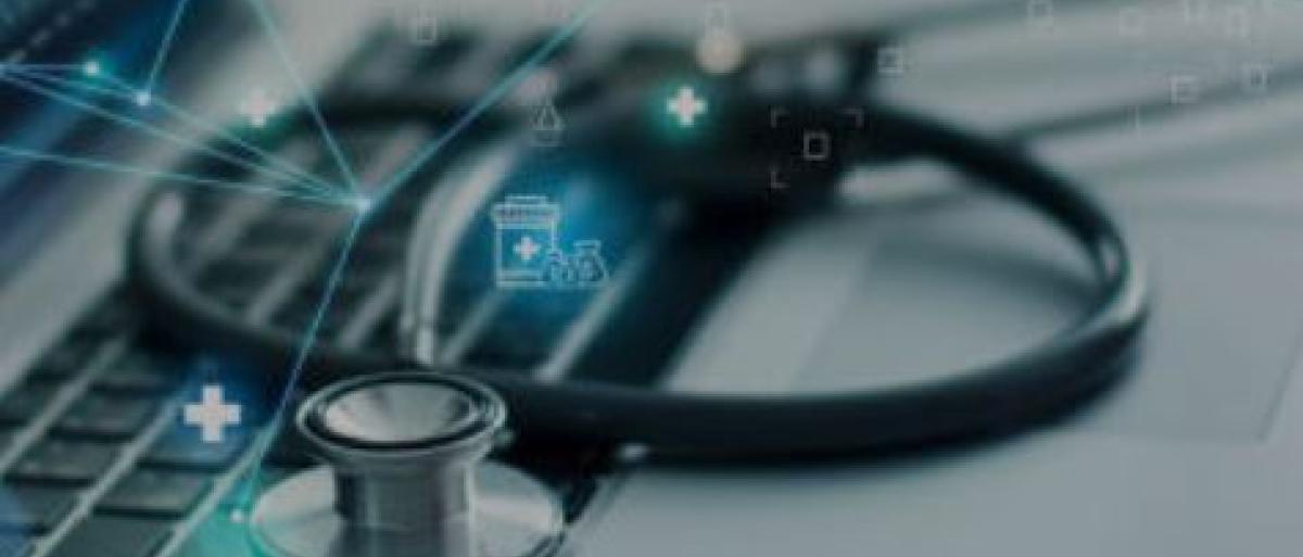 A stethoscope and a computer