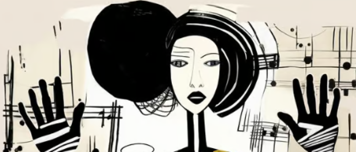 An art character drumming