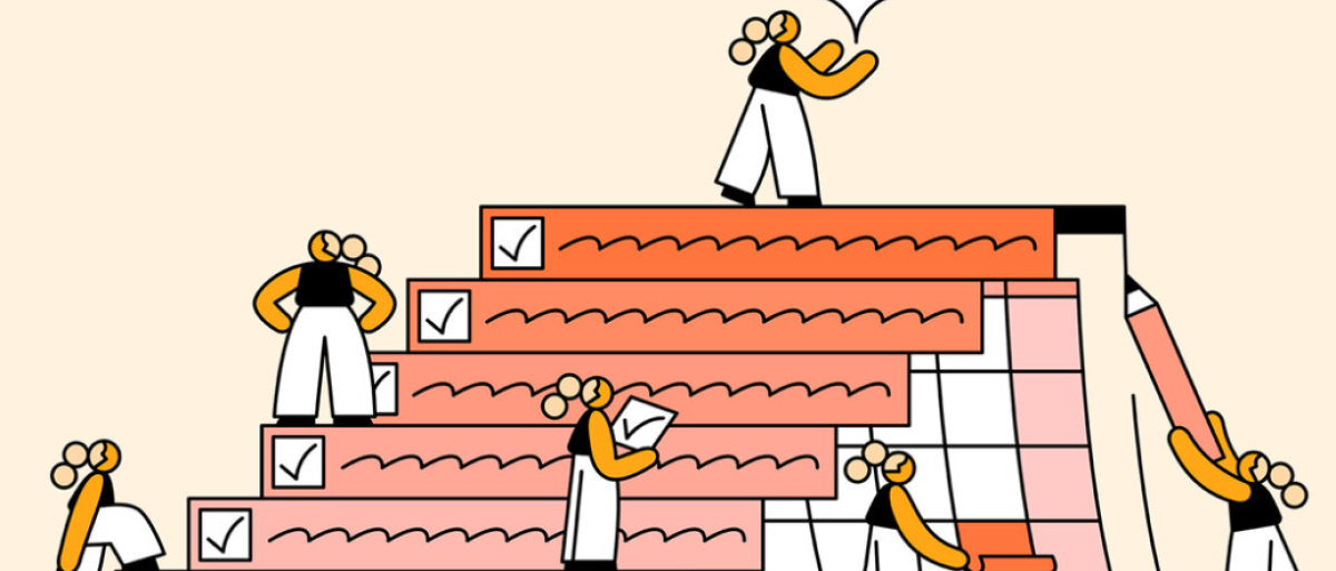 People climbing ladder