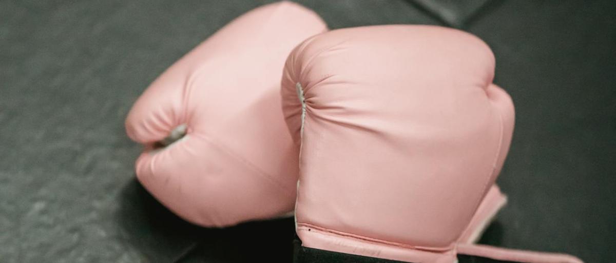 Pink boxing glove