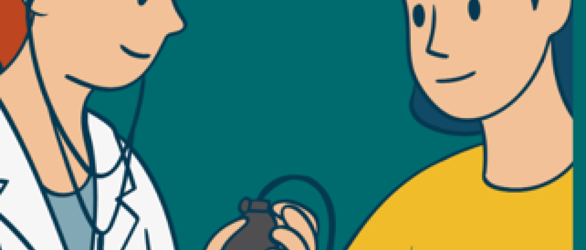 Someone getting their blood pressure checked