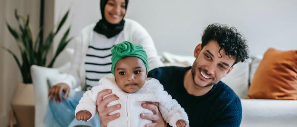 Mum and dad with a baby