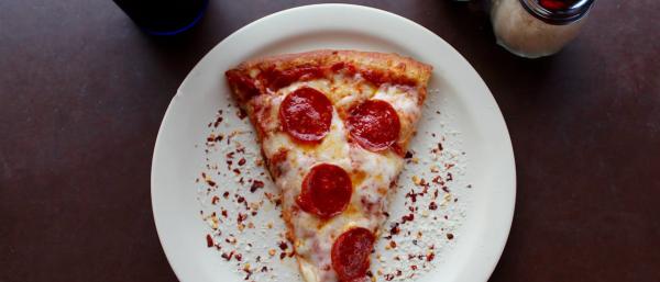 A slice of pizza