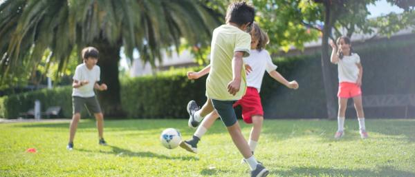 Children playing ball