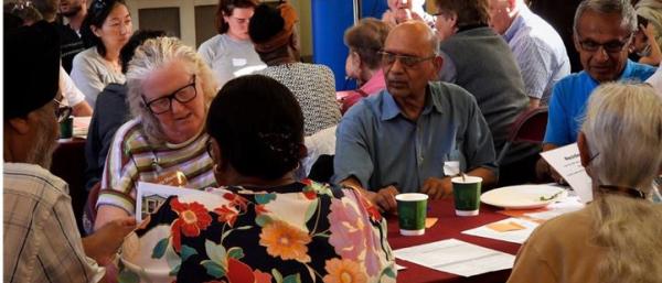 Residents discussing