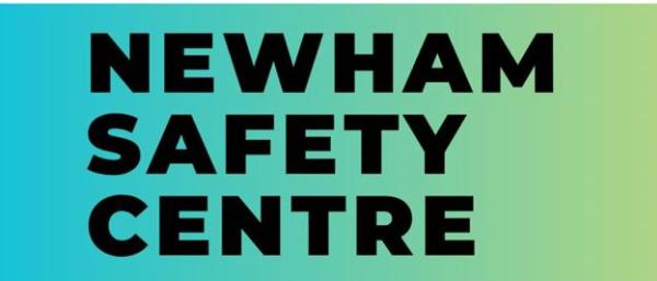 Newham safety centre free community event written in text