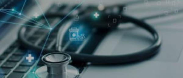 A stethoscope and a computer