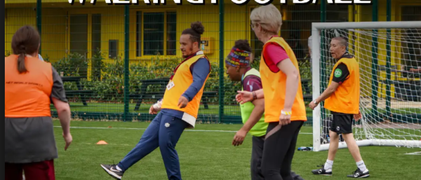 People playing walking football