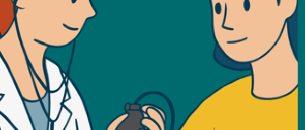 Someone getting their blood pressure checked