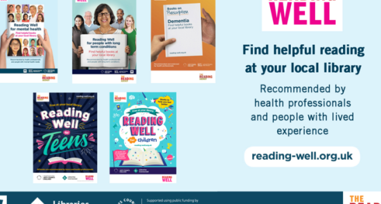 Reading Well scheme logo and poster