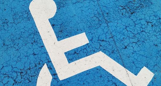 Disability parking bay symbol