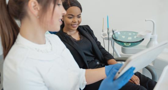 Dentist and patient